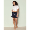 GYS Women’s Bamboo Viscose Cooling High Waisted Pajama Shorts | Moisture wicking, Breathable, Tagless, Soft stretch, Elastic waist with drawstring, for hot flashes & summer sleep(Blue Stars)
