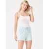 GYS Women’s Bamboo Viscose Cooling High Waisted Pajama Shorts | Moisture wicking, Breathable, Tagless, Soft stretch, Elastic waist with drawstring, for hot flashes & summer sleep(Green Stripe)