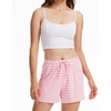 GYS Women’s Bamboo Viscose Cooling High Waisted Pajama Shorts | Moisture wicking, Breathable, Tagless, Soft stretch, Elastic waist with drawstring, for hot flashes & summer sleep(Pink and White Stripe)