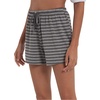 GYS Women’s Bamboo Viscose Cooling High Waisted Pajama Shorts | Moisture wicking, Breathable, Tagless, Soft stretch, Elastic waist with drawstring, for hot flashes & summer sleep(Heather Grey Stripe)