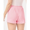 GYS Women’s Bamboo Viscose Cooling High Waisted Pajama Shorts | Moisture wicking, Breathable, Tagless, Soft stretch, Elastic waist with drawstring, for hot flashes & summer sleep(Pink)