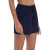 GYS Women’s Bamboo Viscose Cooling High Waisted Pajama Shorts | Moisture wicking, Breathable, Tagless, Soft stretch, Elastic waist with drawstring, for hot flashes & summer sleep(Navy)