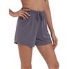 GYS Women’s Bamboo Viscose Cooling High Waisted Pajama Shorts | Moisture wicking, Breathable, Tagless, Soft stretch, Elastic waist with drawstring, for hot flashes & summer sleep(Dark Grey)