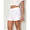 GYS Women’s Bamboo Viscose Cooling High Waisted Pajama Shorts | Moisture wicking, Breathable, Tagless, Soft stretch, Elastic waist with drawstring, for hot flashes & summer sleep(White Stars)