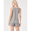 GYS Women’s Bamboo Viscose Cooling Tank Pajama Set | Moisture wicking, Lightweight & breathable, Tagless comfort, Sleeveless, Flowy A-line tank top with shorts, for hot sleeper(Heather Grey)
