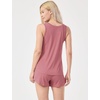 GYS Women’s Bamboo Viscose Cooling Tank Pajama Set | Moisture wicking, Lightweight & breathable, Tagless comfort, Sleeveless, Flowy A-line tank top with shorts, for hot sleeper(Rose Pink)