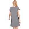 GYS Women’s Bamboo Viscose Crew Neck Nightgown, Cooling for Hot Flashes | Moisture wicking, Breathable, Tagless, Short sleeve, Soft stretch, for night sweats & summer sleep(Heather Grey)