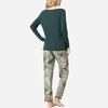GYS Women’s Bamboo Viscose Long Sleeve Pajamas Set | Super Soft Sleepwear, Cooling Pjs for Hot Flashes & Night Sweats, Moisture-Wicking for Menopause, OEKO-TEX Certified(C-dark Green)