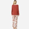 GYS Women’s Bamboo Viscose Long Sleeve Pajamas Set | Super Soft Sleepwear, Cooling Pjs for Hot Flashes & Night Sweats, Moisture-Wicking for Menopause, OEKO-TEX Certified(C-brick Red)