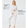 GYS Women’s Bamboo Viscose Pajama Set, Cooling for Hot Flashes | Breathable, Soft stretch, Elastic waist with drawstring, Jogger cuffs, Chest & side pockets, for night sweats & lounge(White Stars)