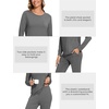 GYS Women’s Bamboo Viscose Pajama Set, Cooling for Hot Flashes | Breathable, Soft stretch, Elastic waist with drawstring, Jogger cuffs, Chest & side pockets, for night sweats & lounge(Dark Heather Grey)