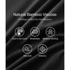 GYS Women’s Bamboo Viscose Pajama Set, Cooling for Hot Flashes | Breathable, Soft stretch, Elastic waist with drawstring, Jogger cuffs, Chest & side pockets, for night sweats & lounge(Black)