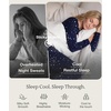 GYS Women’s Bamboo Viscose Pajama Set, Cooling for Hot Flashes | Breathable, Soft stretch, Elastic waist with drawstring, Jogger cuffs, Chest & side pockets, for night sweats & lounge(Blue Stars)