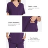 GYS Womens Bamboo Viscose Short Sleeve V-Neck Pajamas Set | Moisture-Wicking Sleepwear for Night Sweats, OEKO-TEX certified, Gentle on Sensitive Skin, Soft Sleep Lounge Set(Purple)