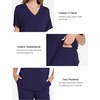 GYS Womens Bamboo Viscose Short Sleeve V-Neck Pajamas Set | Moisture-Wicking Sleepwear for Night Sweats, OEKO-TEX certified, Gentle on Sensitive Skin, Soft Sleep Lounge Set(Navy)