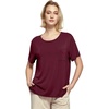 GYS Bamboo Viscose Women’s Pajama Tops, Soft Cooling Short Sleeve T-Shirts | Moisture-Wicking Sleep Shirt, Casual Crew Neck Tees, Moisture-Wicking Lounge Top, Comfy Stretchy PJ Tops(Ficus Red)