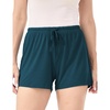 GYS Women’s Bamboo Viscose Cooling High Waisted Pajama Shorts | Moisture wicking, Breathable, Tagless, Soft stretch, Elastic waist with drawstring, for hot flashes & summer sleep(Lyons Blue)