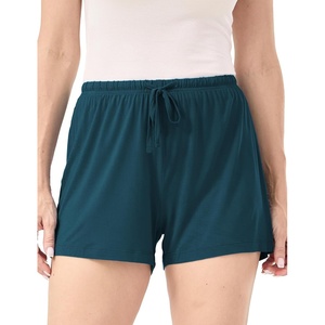GYS Women’s Bamboo Viscose Cooling High Waisted Pajama Shorts | Moisture wicking, Breathable, Tagless, Soft stretch, Elastic waist with drawstring, for hot flashes & summer sleep(Lyons Blue)