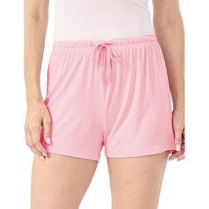 GYS Women’s Bamboo Viscose Cooling High Waisted Pajama Shorts | Moisture wicking, Breathable, Tagless, Soft stretch, Elastic waist with drawstring, for hot flashes & summer sleep(Pink)