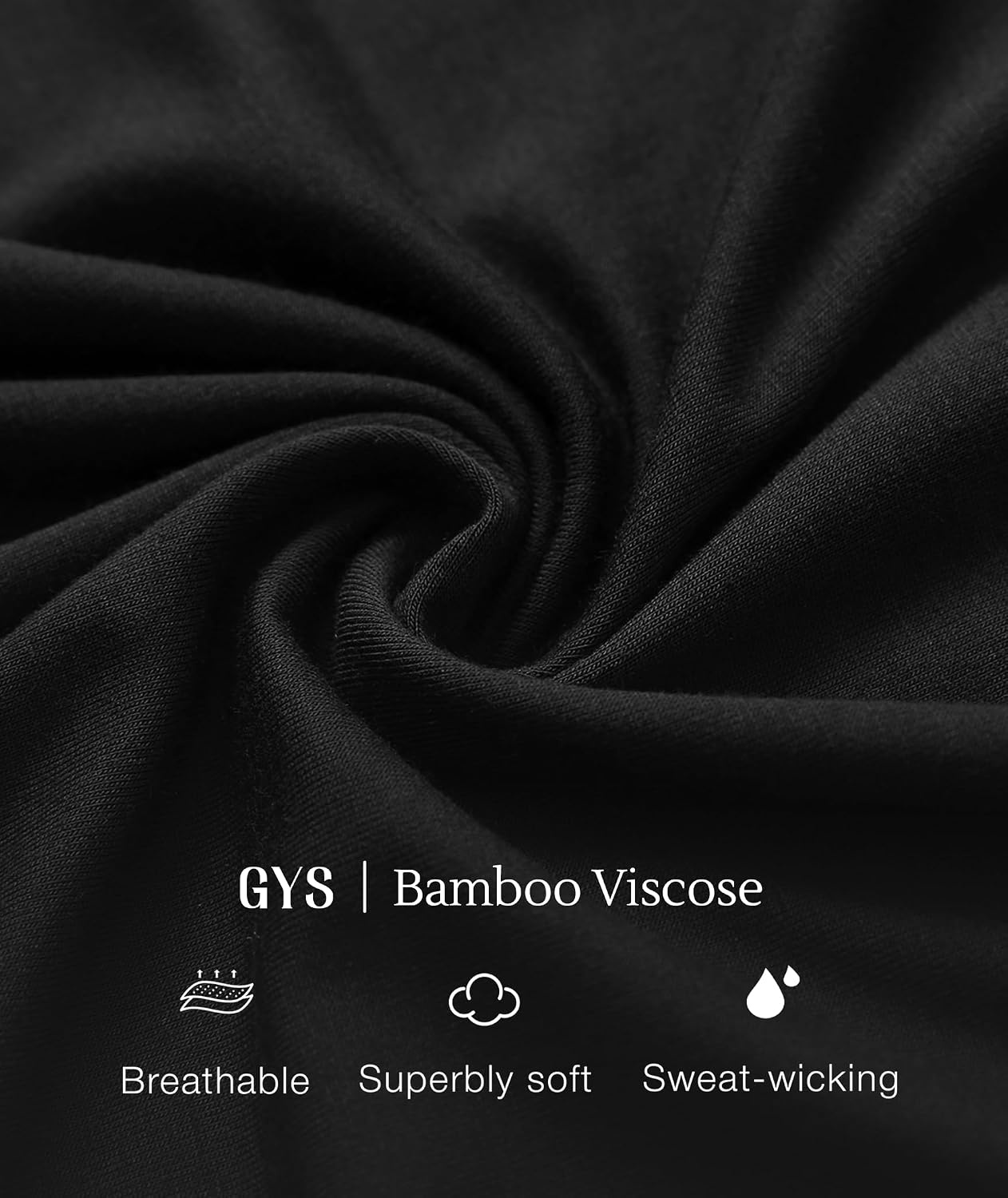 image:imageGYS Bamboo Viscose Pajamas for Women Cooling Bermuda Short Pajamas Sets Summer Short Sleeve PJs Set MoistureWicking Ladies Sleepwear Comfy Sleep Set for Hot Sleepers Night SweatsBlack