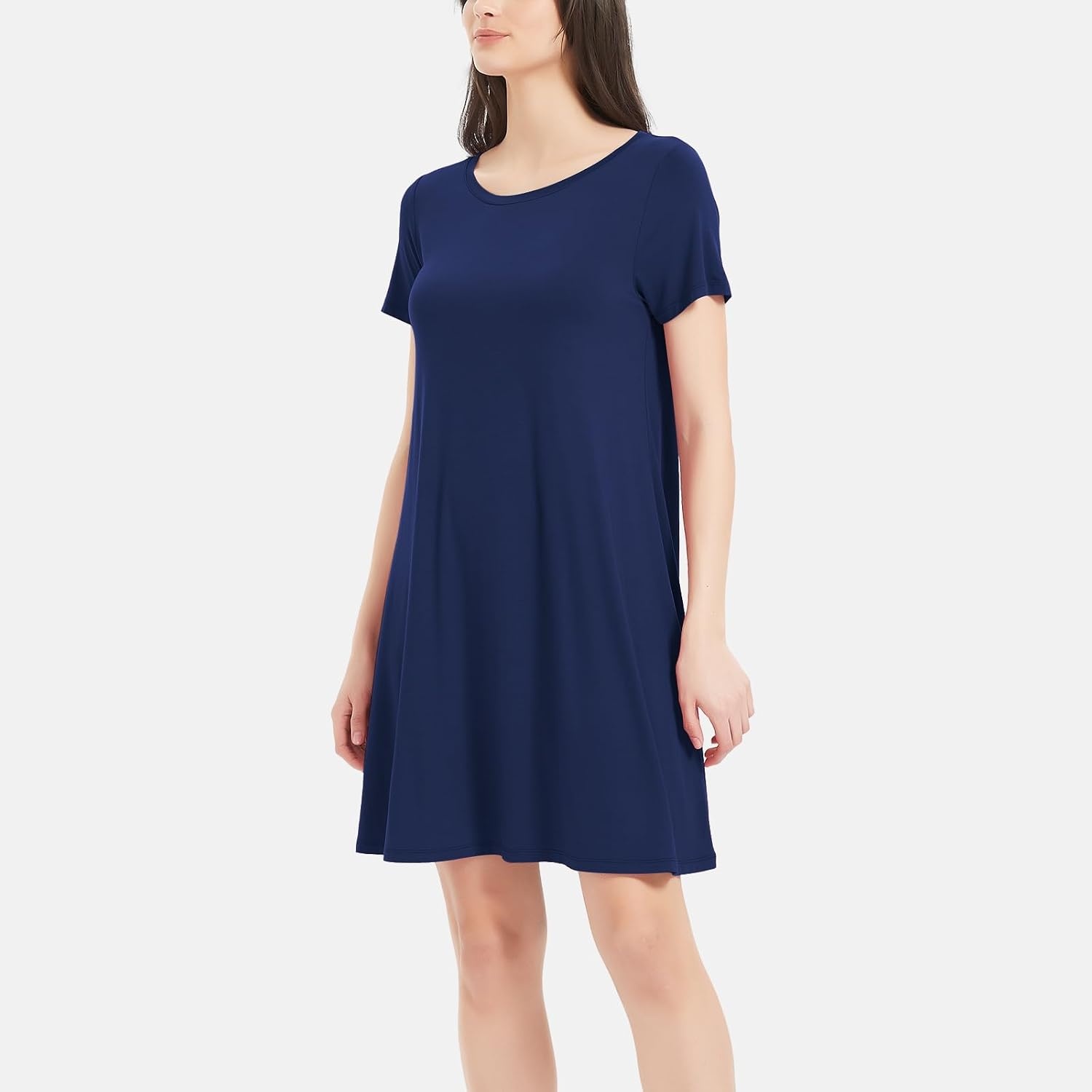 image:imageGYS Bamboo Viscose Women Nightgowns Lightweight Short Sleeve Sleep Dress Soft Comfy Sleep Shirts Summer MoistureWicking Night Dress for Hot Sleeper Cooling Breathable Lounge NightshirtsNavy