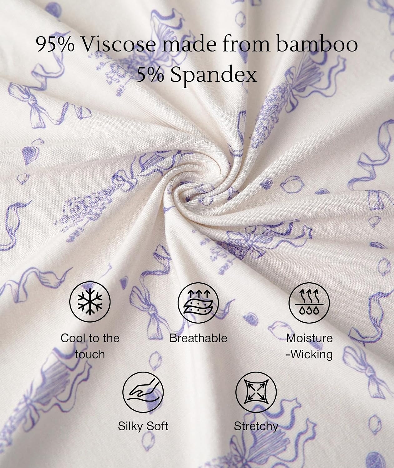 image:imageGYS Cooling Bamboo Viscose Pajamas for Women Sleeveless Tank Top amp Pants Pjs Set MoistureWicking for Night Sweats ButterySoft 2 Piece Lounge Sleep SetLavender Whisper