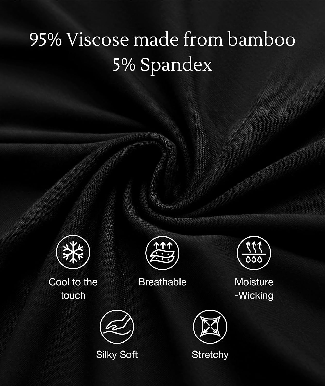 image:imageGYS Cooling Bamboo Viscose Pajamas for Women Sleeveless Tank Top amp Pants Pjs Set MoistureWicking for Night Sweats ButterySoft 2 Piece Lounge Sleep SetBlack
