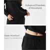 GYS 2-Piece Sets Women’s Sweatsuit, Matching Lounge Set Fall Travel Outfits | Ultra-Soft, Modal, Cotton, Moisture-Wicking, Breathable, Comfy, Stretchy, Long Sleeve Crew Neck Loungewear Set(Black)