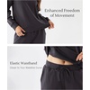 GYS 2-Piece Sets Women’s Sweatsuit, Matching Lounge Set Fall Travel Outfits | Ultra-Soft, Modal, Cotton, Moisture-Wicking, Breathable, Comfy, Stretchy, Long Sleeve Crew Neck Loungewear Set(Dark Grey)