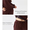 GYS 2-Piece Sets Women’s Sweatsuit, Matching Lounge Set Fall Travel Outfits | Ultra-Soft, Modal, Cotton, Moisture-Wicking, Breathable, Comfy, Stretchy, Long Sleeve Crew Neck Loungewear Set(Chocolate)