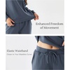 GYS 2-Piece Sets Women’s Sweatsuit, Matching Lounge Set Fall Travel Outfits | Ultra-Soft, Modal, Cotton, Moisture-Wicking, Breathable, Comfy, Stretchy, Long Sleeve Crew Neck Loungewear Set(Grayish Blue)
