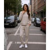 GYS 2-Piece Sets Women’s Sweatsuit, Matching Lounge Set Fall Travel Outfits | Ultra-Soft, Modal, Cotton, Moisture-Wicking, Breathable, Comfy, Stretchy, Long Sleeve Crew Neck Loungewear Set(Deep Beige)