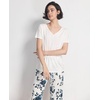 GYS Bamboo Viscose Pajama Set for Women, Cooling Moisture-Wicking Sleepwear | Breathable Short Sleeve Top with Capri Pants PJ Set, Lightweight Loungewear for Hot Sleeper, Casual Comfy Stretchy Nightwear(Blue Rose)