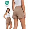 GYS Bamboo Viscose Pajama Shorts for Women, Casual Micro Mini Lounge Shorts | Ultra-Soft Comfy Sleep Shorts, Stretchy, Moisture-Wicking, Lightweight(Camel)