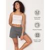 GYS Bamboo Viscose Pajama Shorts for Women, Casual Micro Mini Lounge Shorts | Ultra-Soft Comfy Sleep Shorts, Stretchy, Moisture-Wicking, Lightweight(Dark Heather Grey)