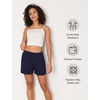 GYS Bamboo Viscose Pajama Shorts for Women, Casual Micro Mini Lounge Shorts | Ultra-Soft Comfy Sleep Shorts, Stretchy, Moisture-Wicking, Lightweight(Navy)