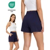 GYS Bamboo Viscose Pajama Shorts for Women, Casual Micro Mini Lounge Shorts | Ultra-Soft Comfy Sleep Shorts, Stretchy, Moisture-Wicking, Lightweight(Navy)
