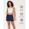 GYS Bamboo Viscose Pajama Shorts for Women, Casual Micro Mini Lounge Shorts | Ultra-Soft Comfy Sleep Shorts, Stretchy, Moisture-Wicking, Lightweight(Navy Heather)