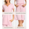 GYS Bamboo Viscose Pajamas for Women, Cooling Bermuda Short Pajamas Sets | Summer Short Sleeve PJs Set, Moisture-Wicking Ladies Sleepwear, Comfy Sleep Set for Hot Sleepers, Night Sweats(Pink)