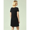 GYS Bamboo Viscose Women Nightgowns, Lightweight Short Sleeve Sleep Dress | Soft Comfy Sleep Shirts, Summer Moisture-Wicking Night Dress for Hot Sleeper, Cooling Breathable Lounge Nightshirts(Black)
