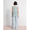 GYS Bamboo Viscose Women’s Pajama Sets 2 Piece Summer Sleeveless Sleepwear | Silky, Breathable, Lightweight, Sweat-wicking, V-neck Tank Flowy Top and Loose Long Pants with Pockets for Women, Lounge Wear(Green Brushstrokes)