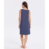 GYS Cooling Bamboo Viscose Nightgowns for Women | Moisture-Wicking Sleeveless Sleepwear for Hot Sleepers, Soft V Neck Night Shirts, Summer Tank Sleep Dress(Navy)
