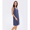 GYS Cooling Bamboo Viscose Nightgowns for Women | Moisture-Wicking Sleeveless Sleepwear for Hot Sleepers, Soft V Neck Night Shirts, Summer Tank Sleep Dress(Navy)