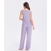 GYS Cooling Bamboo Viscose Pajamas for Women | Sleeveless Tank Top & Pants Pjs Set, Moisture-Wicking for Night Sweats, Buttery-Soft 2 Piece Lounge Sleep Set(Amethyst Smoke)