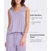 GYS Cooling Bamboo Viscose Pajamas for Women | Sleeveless Tank Top & Pants Pjs Set, Moisture-Wicking for Night Sweats, Buttery-Soft 2 Piece Lounge Sleep Set(Amethyst Smoke)