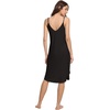 GYS Women’s Bamboo Viscose Full Slips for Under Dresses Cami Slip Dress | Lightweight, Anti Static, Adjustable Spaghetti Straps, Silky Soft, Moisture-Wicking, Perfect for Sheer Dresses(Long Black)