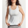 GYS Womens Bamboo Viscose Ribbed Summer Tank Tops | Sleeveless, Scoop Neck, Slim Fit, Cooling Pajama Shirts, No-Bra, Basic Tee for Going Out & Casual(Breezy Blue)