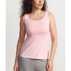 GYS Womens Bamboo Viscose Ribbed Summer Tank Tops | Sleeveless, Scoop Neck, Slim Fit, Cooling Pajama Shirts, No-Bra, Basic Tee for Going Out & Casual(Pink)