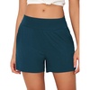 GYS Bamboo Viscose Pajama Shorts for Women, Casual Micro Mini Lounge Shorts | Ultra-Soft Comfy Sleep Shorts, Stretchy, Moisture-Wicking, Lightweight(Peacock Blue)