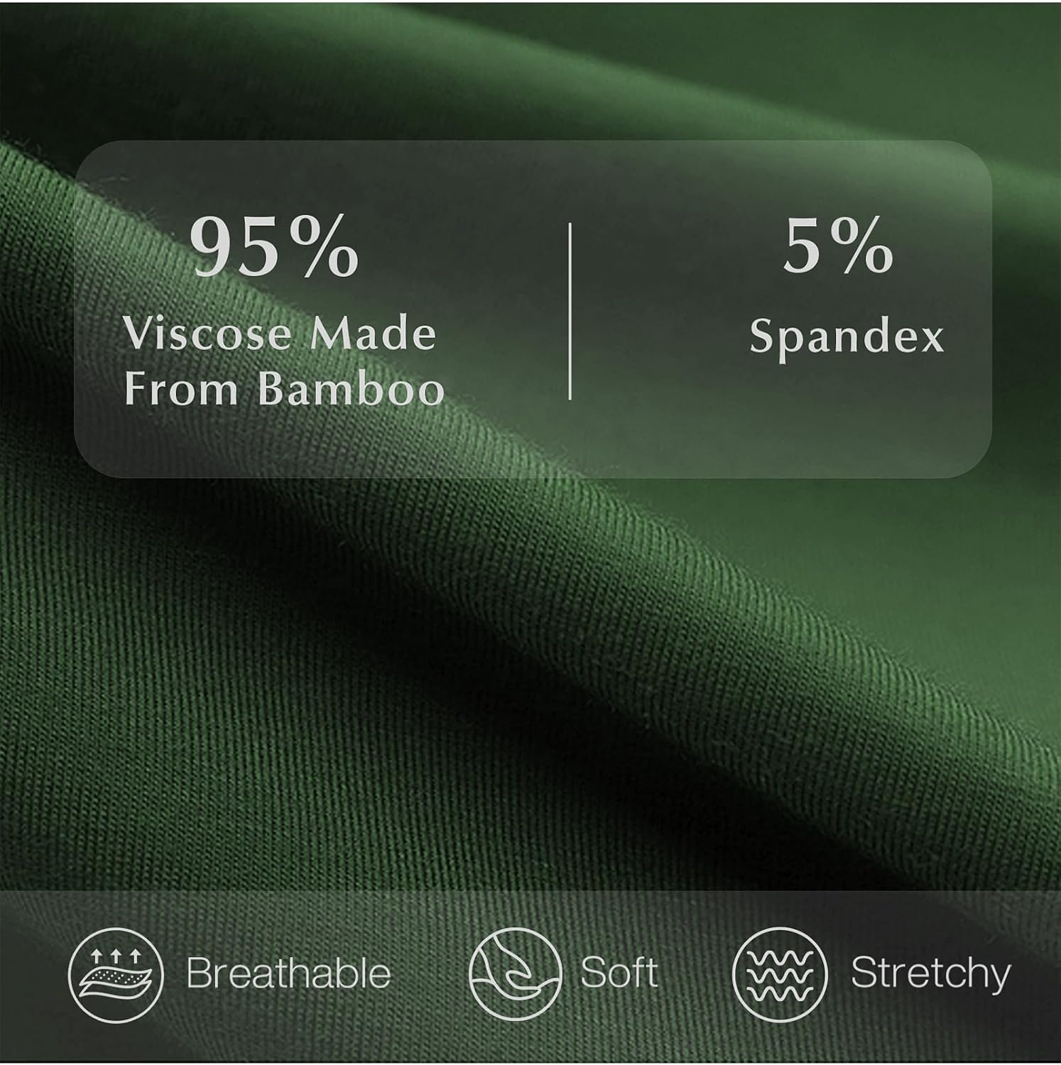 image:imageGYS Bamboo Viscose Mens Cooling Pajama Sets Short Sleeve Sleep SetArmy Green